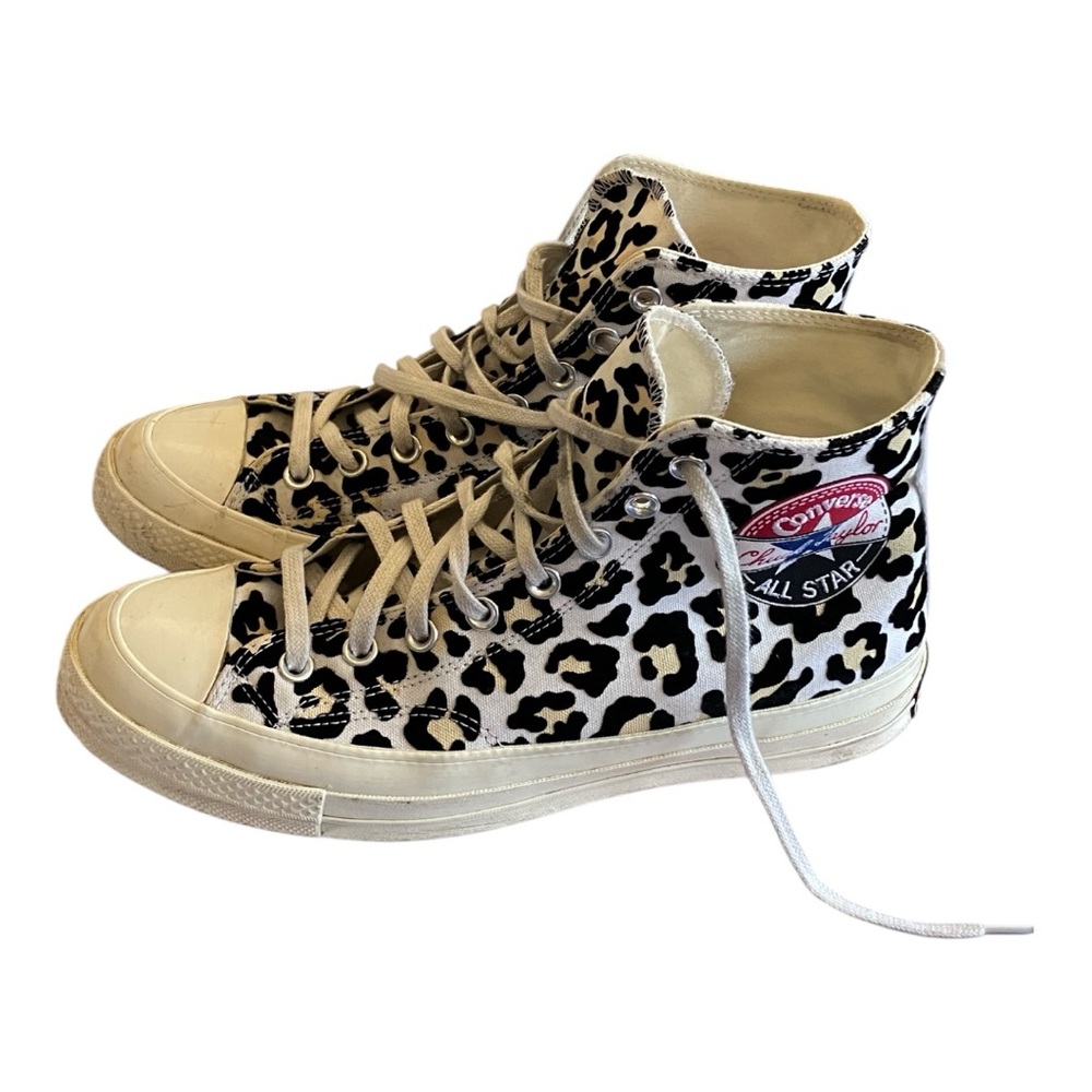 Converse Chuck Taylor All Star 70 High Top LOGO PLAY White Leopard size 11 - Picture 2 of 6